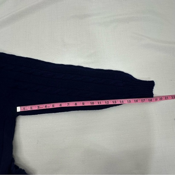 Wilmington Country Store Size Large Navy Blue 100% Scottish Wool Sweater - Picture 11 of 16